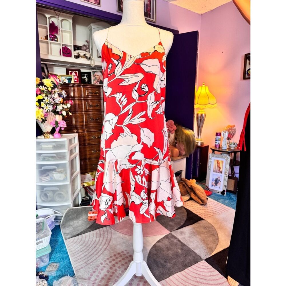 Philosophy Floral Red and White Dress